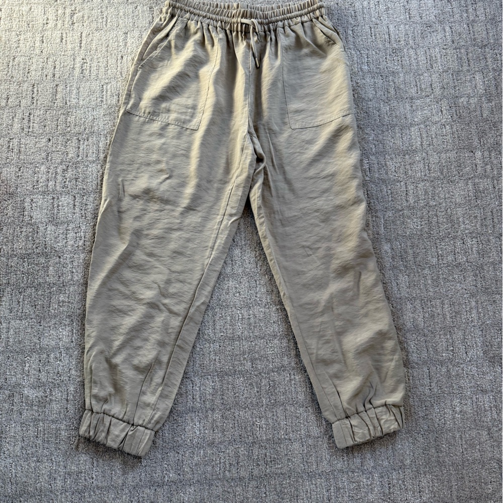 Zara Beige Elastic Waist Pants